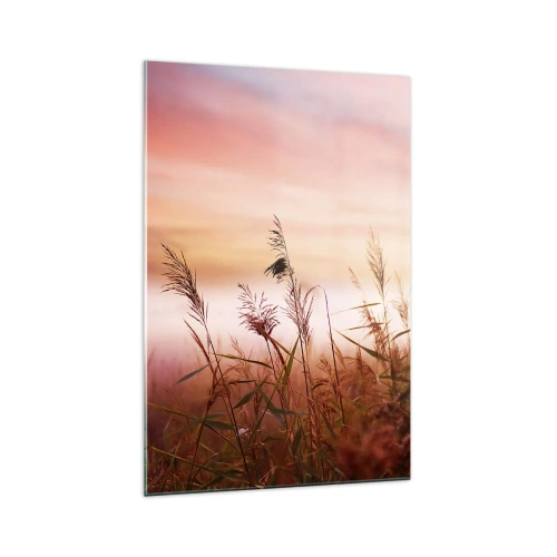 Glastavla - Bild på glas - Drakar, maskrosor, vind - 70x100 cm