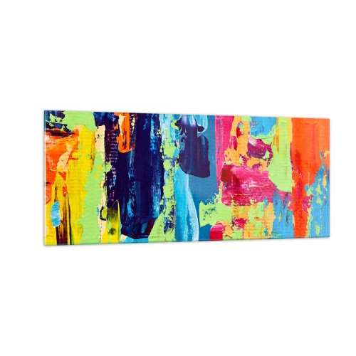 Glastavla - Bild på glas - Livet är skönt! - 100x40 cm