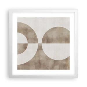 Affisch i vit ram - Likheter och skillnader - 40x40 cm