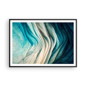 Affisch i svart ram - Blå omättlighet - 100x70 cm