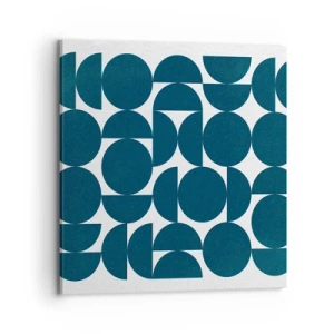 Canvastavla - Bild på duk - Cirklar och halvcirklar - 70x70 cm