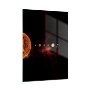 Glastavla - Bild på glas - Vårt grannskap - 50x70 cm