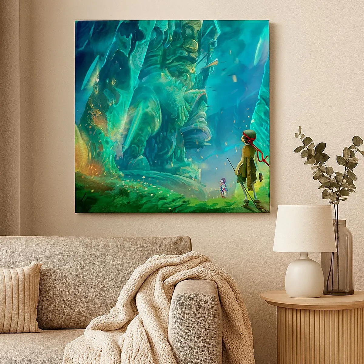 Canvastavla - Bild på duk - Från den stora sagoboken - 30x30 cm