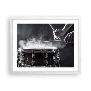 Affisch i vit ram - Musikens puls - 50x40 cm