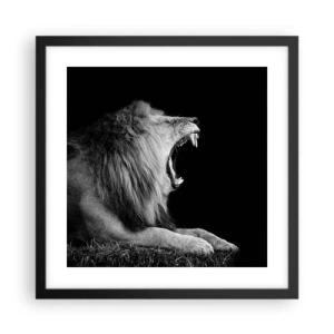 Affisch i svart ram - Utan någon tvekan - 40x40 cm