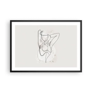 Affisch i svart ram - Konsten att förföra - 70x50 cm