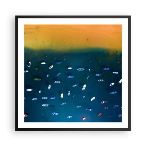 Affisch i svart ram - Ett semesterspel - 60x60 cm