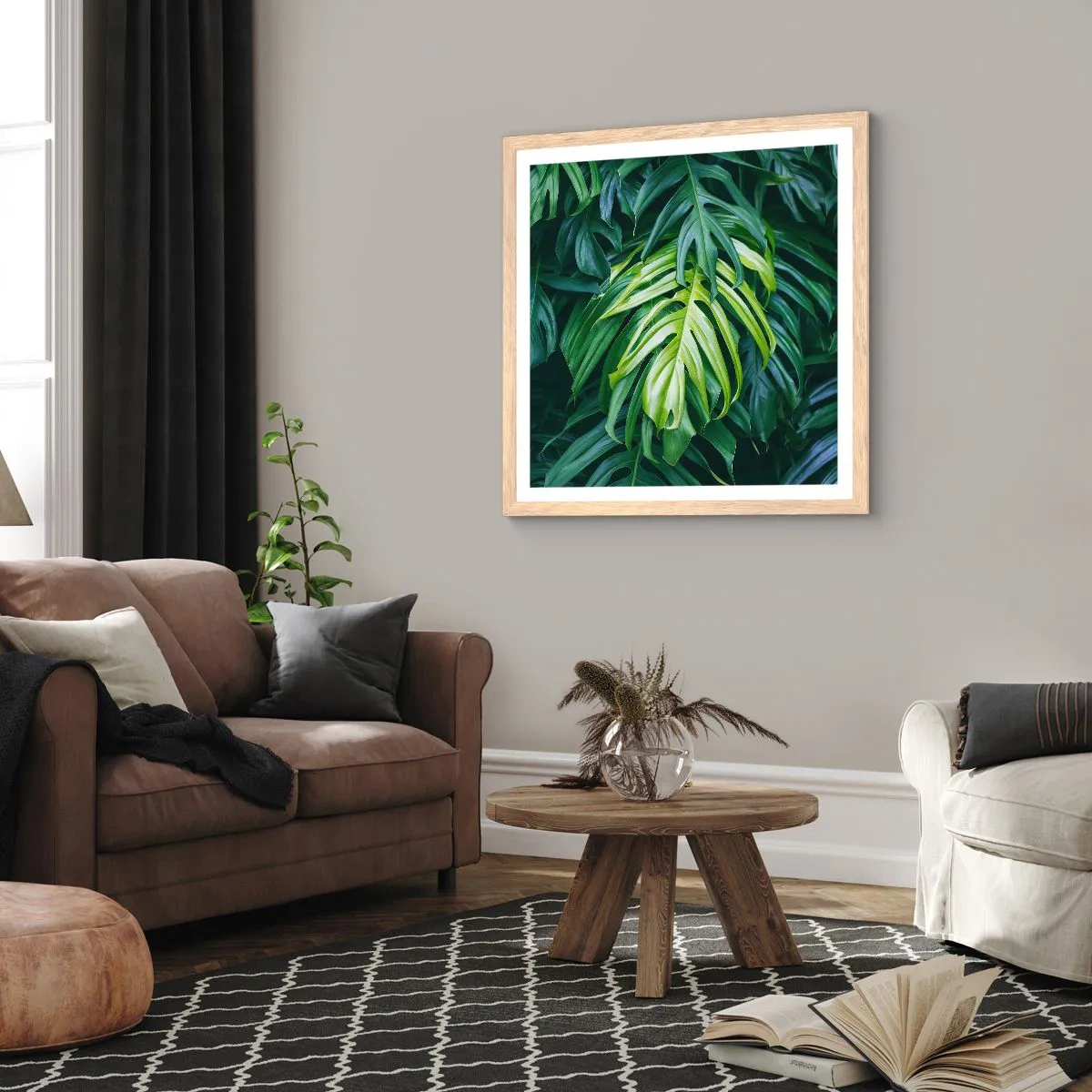 Affisch i ram av ljusek - Doppa sig i fräschheten - 60x60 cm