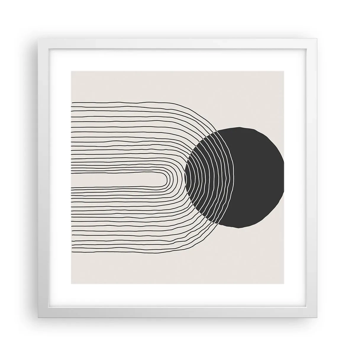 Affisch i vit ram - Darr och säkerhet - 40x40 cm