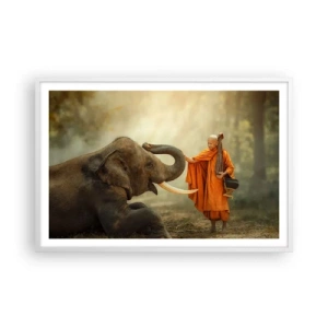 Affisch i vit ram - Ett möte under resan - 91x61 cm