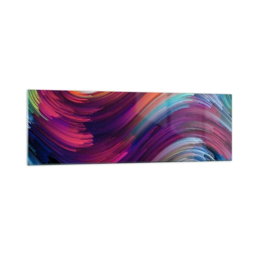 Glastavla - Bild på glas - Början av en ny värld - 160x50 cm