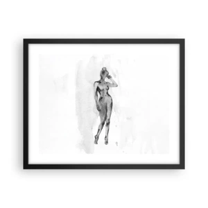Affisch i svart ram - En studie om kvinnlighetens perfektion - 50x40 cm