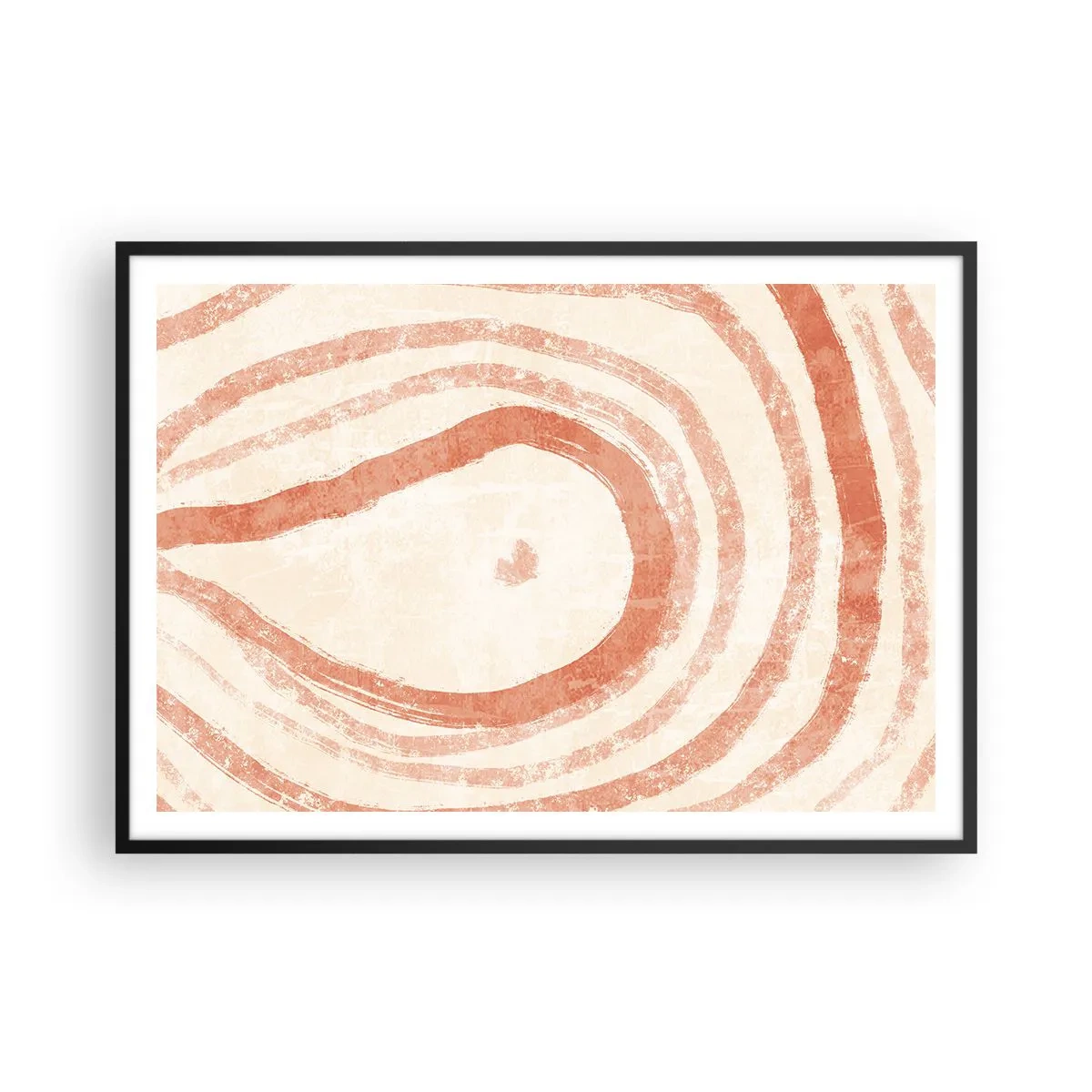 Affisch i svart ram - Korallringar - komposition - 100x70 cm