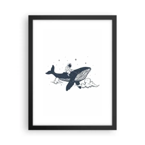 Affisch i svart ram - Rymdäventyr - 30x40 cm