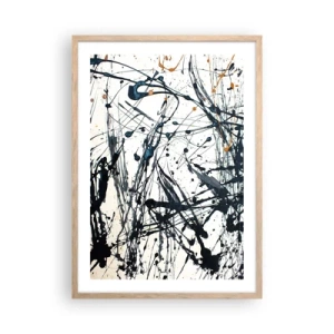 Affisch i ram av ljusek - Expressionistisk abstraktion - 50x70 cm
