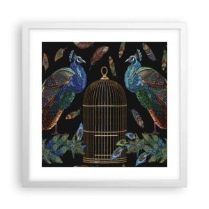 Affisch i vit ram - I kungliga kläder - 40x40 cm