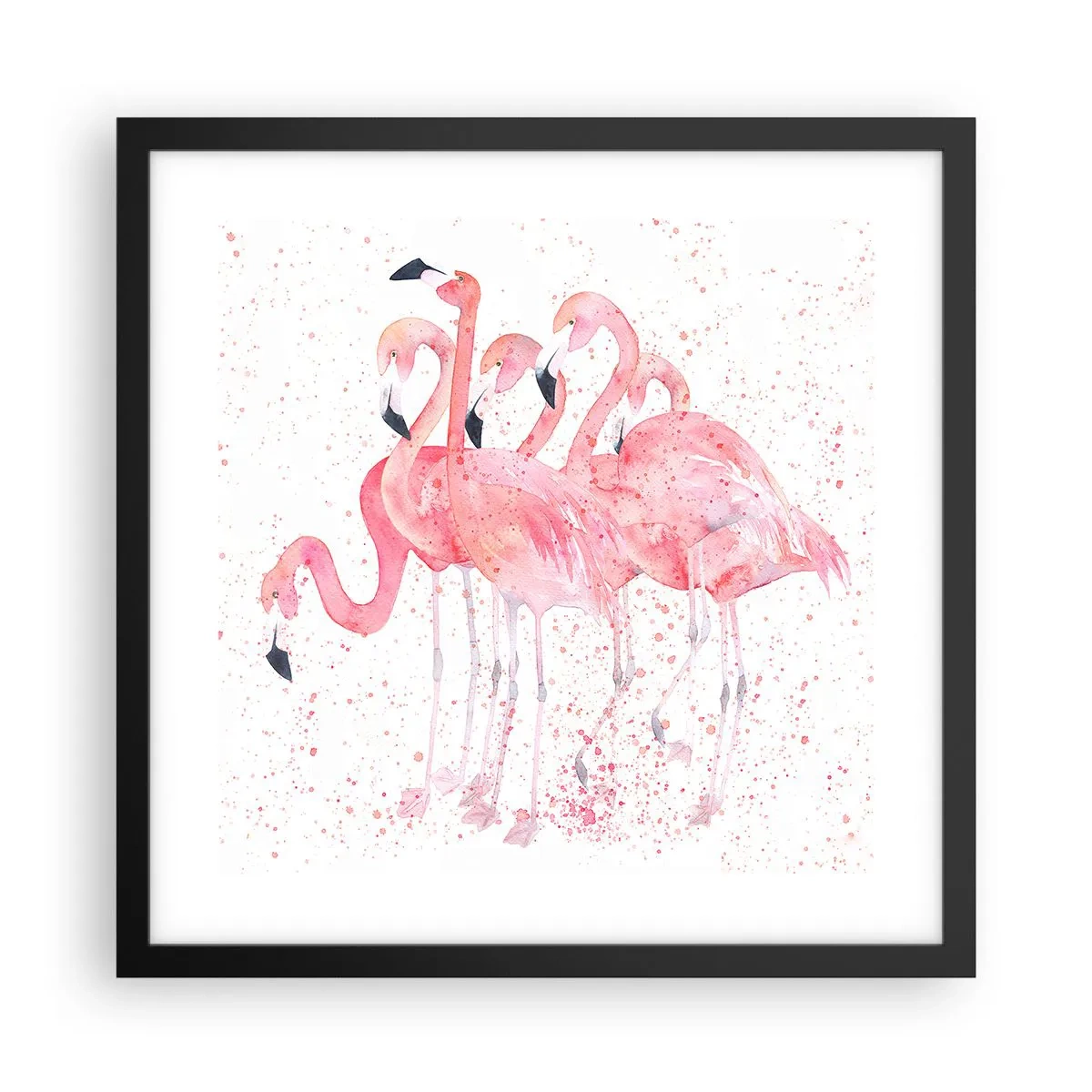 Affisch i svart ram - Rosa bandet - 40x40 cm