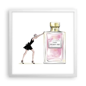 Affisch i vit ram - Kvinnlighetens kärna - 40x40 cm