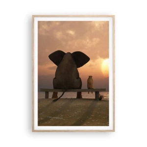 Affisch i ram av ljusek - Det är bra att vara tyst tillsammans - 70x100 cm