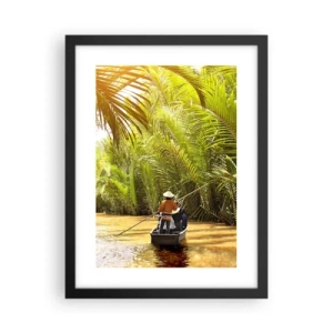 Affisch i svart ram - Genom en palmravin - 30x40 cm