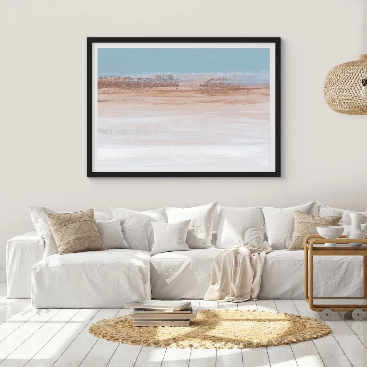 Affisch i svart ram - Tvetydigt landskap - 70x50 cm