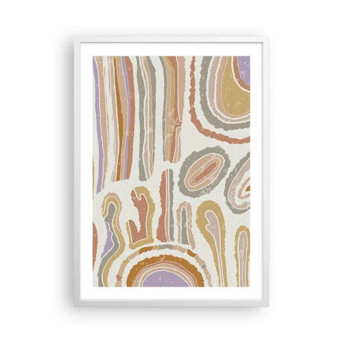 Affisch i vit ram - Färgglada tvärsnitt - 50x70 cm