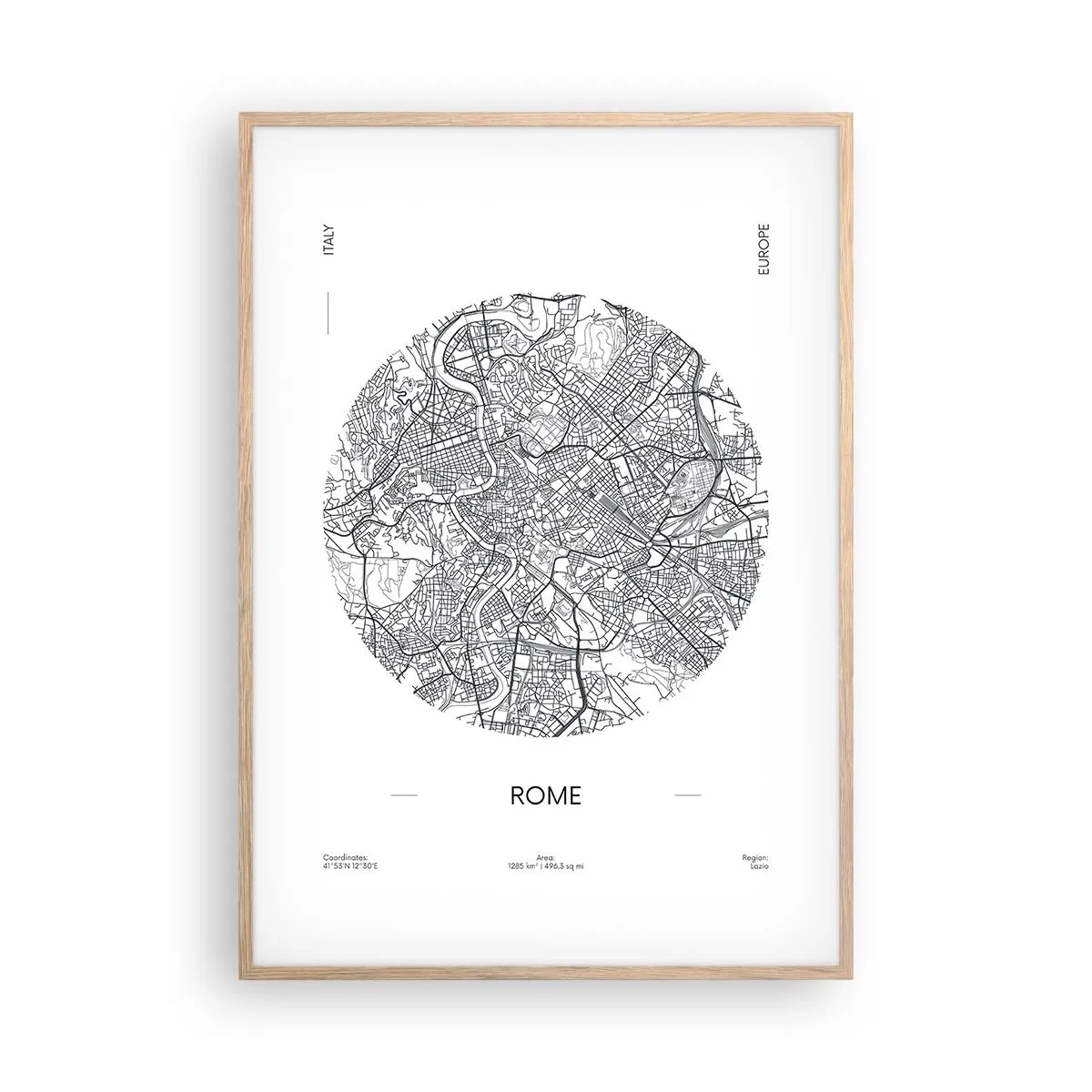 Affisch i ram av ljusek - Roms anatomi - 70x100 cm