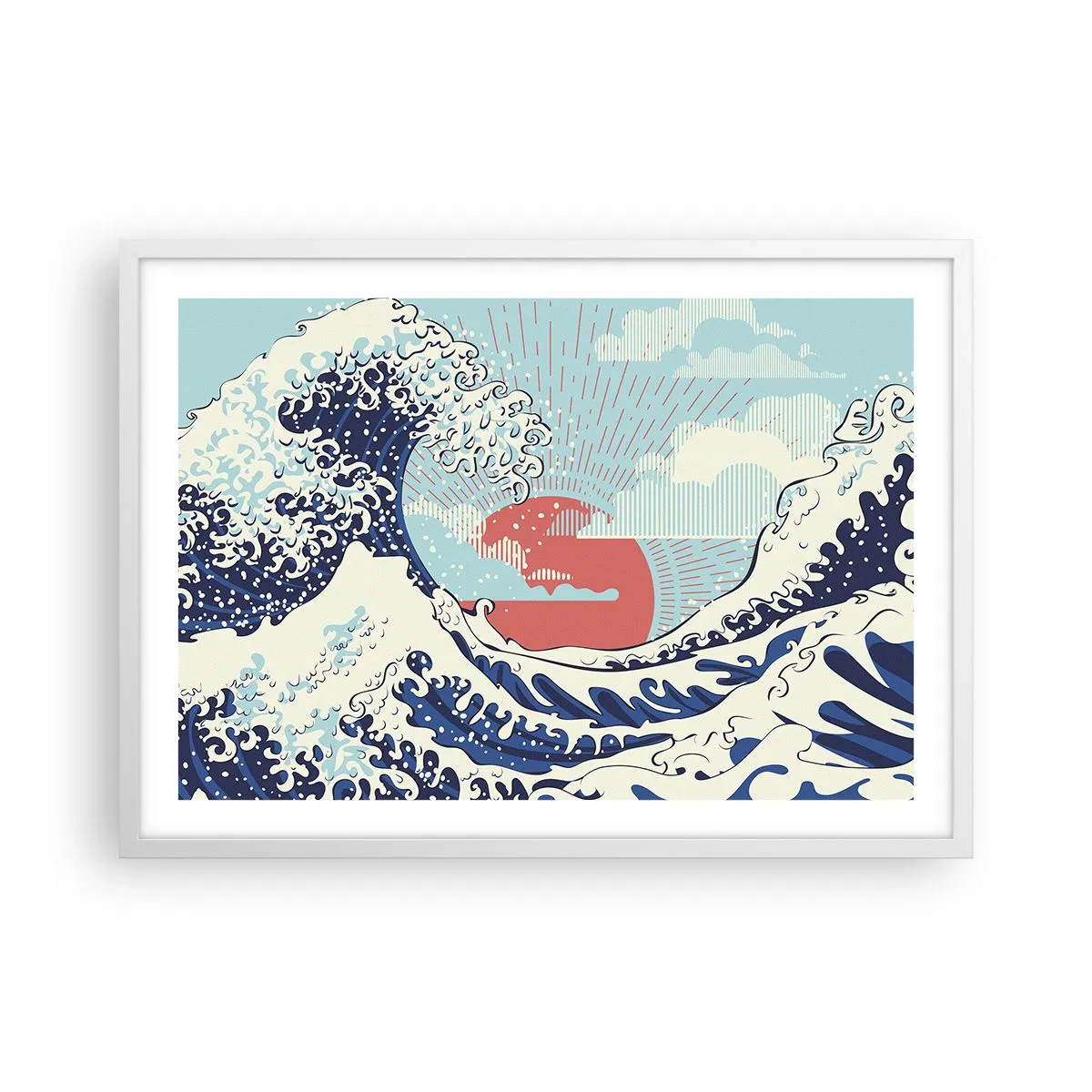 Affisch i vit ram - Ur japanska inspirationer - 70x50 cm