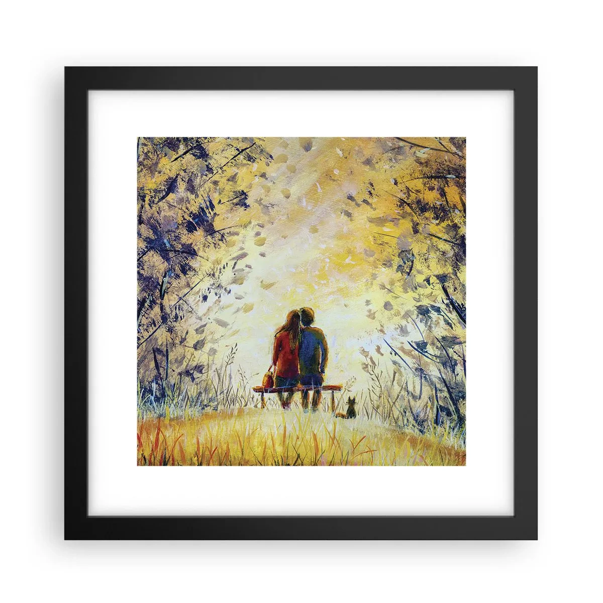 Affisch i svart ram - Magisk stund - 30x30 cm