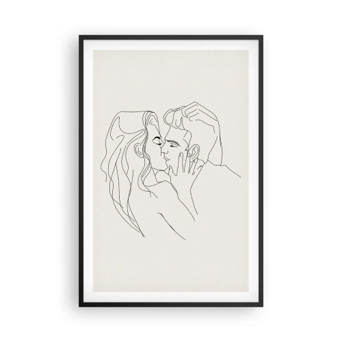 Affisch i svart ram - I kärlekens famn - 61x91 cm