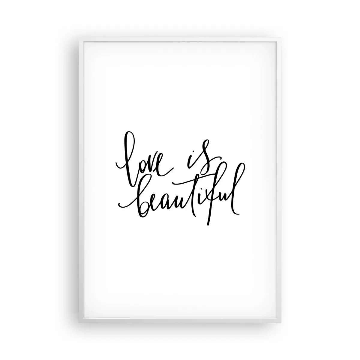 Affisch i vit ram - Läs och upprepa - 70x100 cm