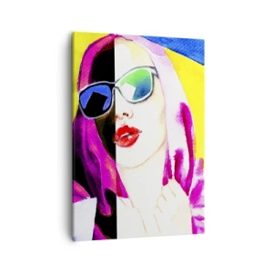 Canvastavla - Bild på duk - Jag är varken vit eller svart - 50x70 cm