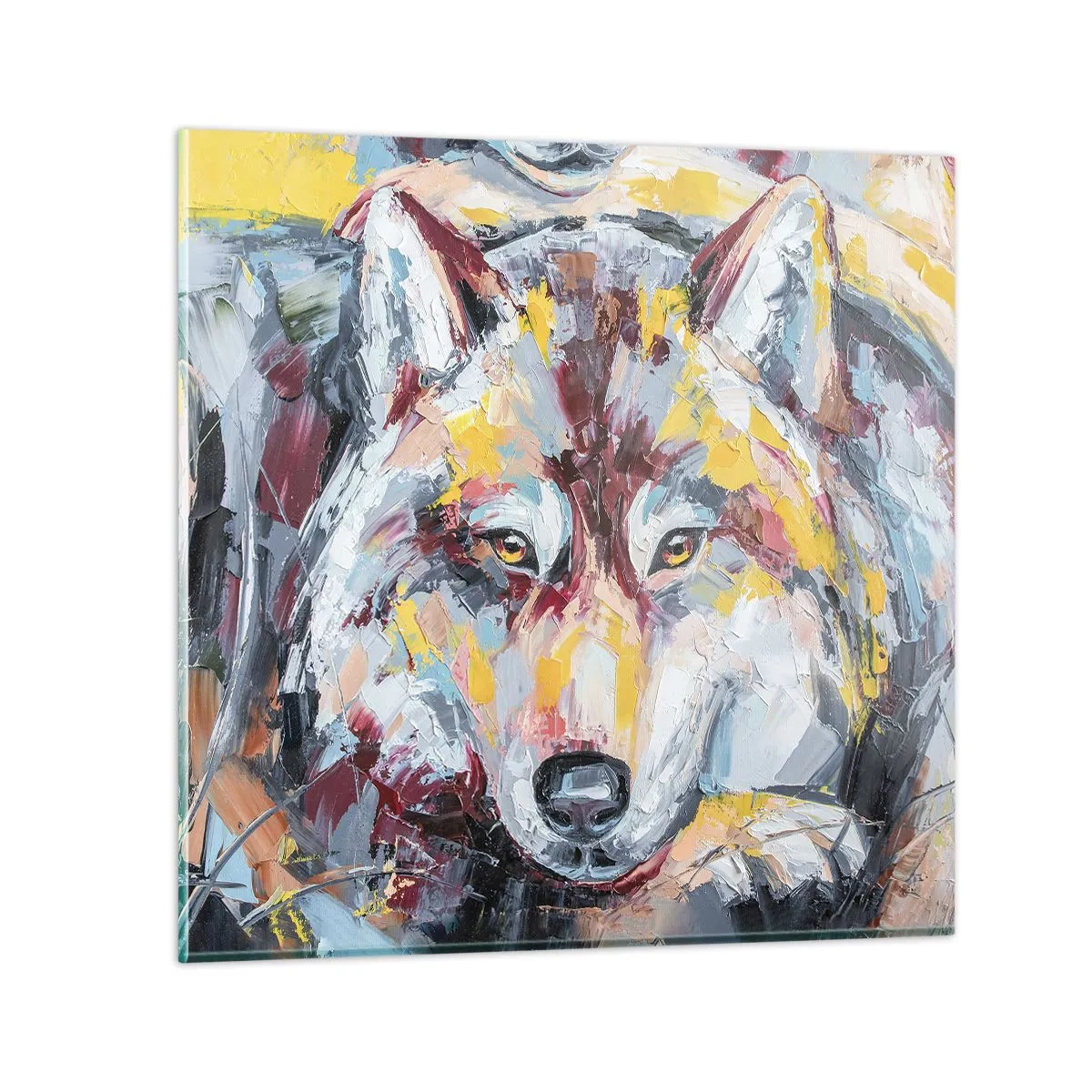 Glastavla - Bild på glas - Lugnt bland de närmsta - 30x30 cm