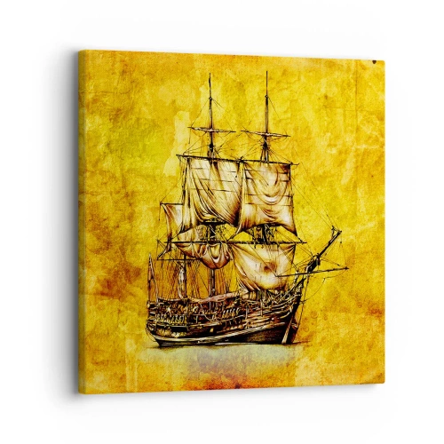 Canvastavla - Bild på duk - Mot Tortuga! - 30x30 cm