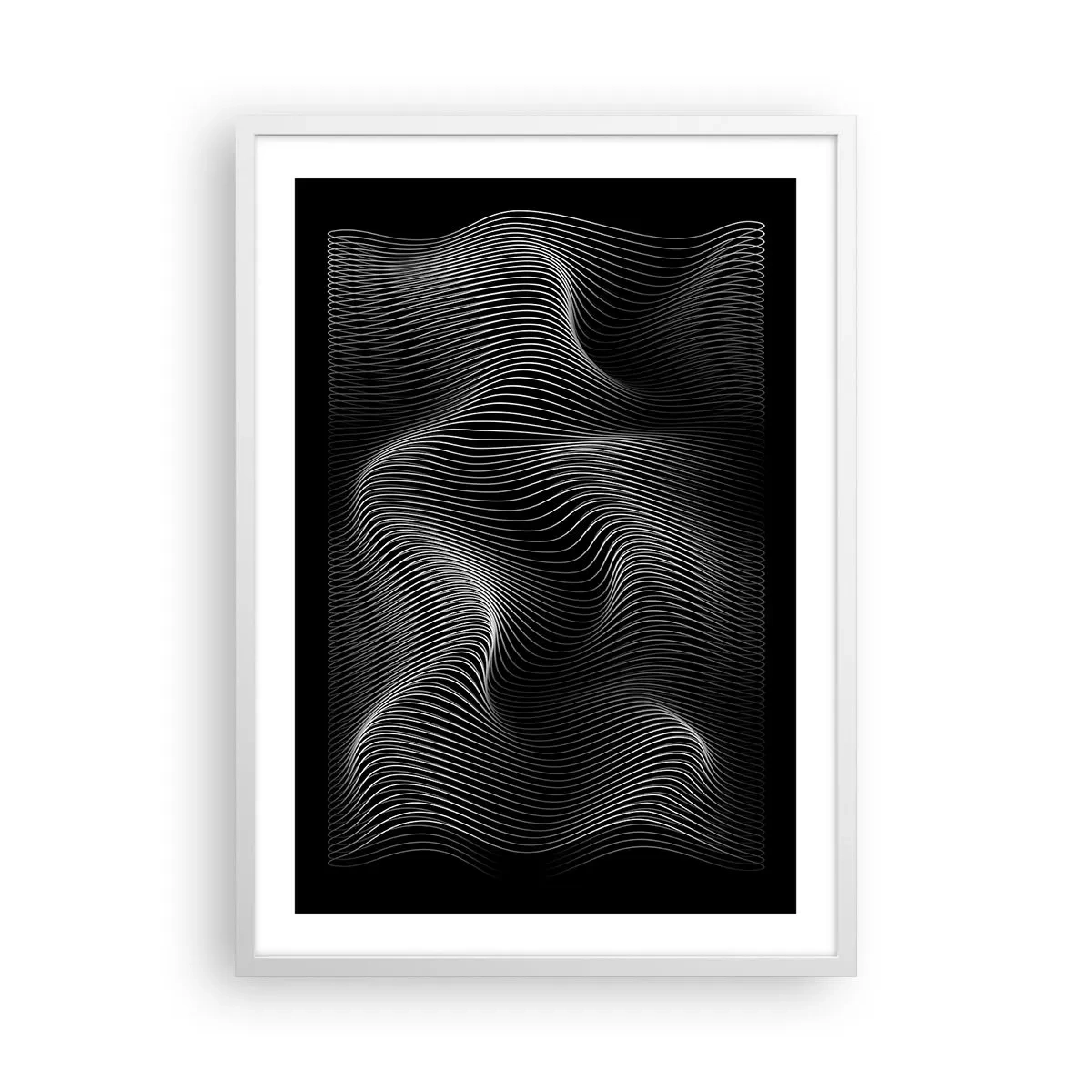 Affisch i vit ram - Ljusets dans i rymden - 50x70 cm