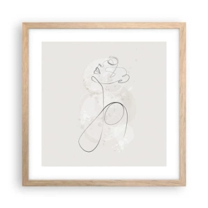 Affisch i ram av ljusek - Skönhetens spiral - 40x40 cm