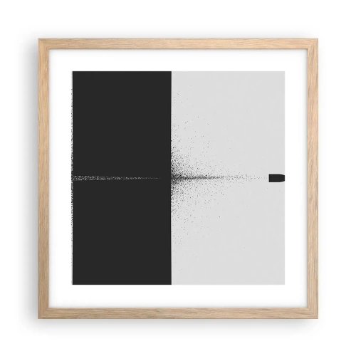 Affisch i ram av ljusek - Rakt mot målet - 40x40 cm