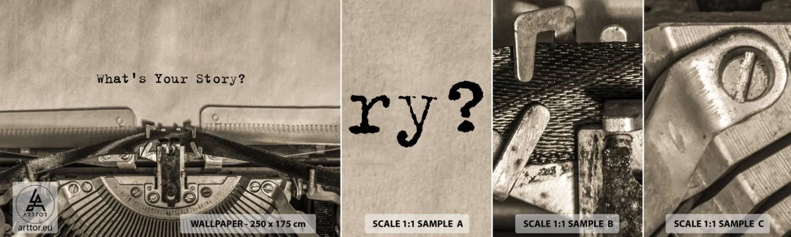 Fototapet Prov Standard Eco - Svara mig - Skummande maskin, Årgång, Retro - 100x30 cm