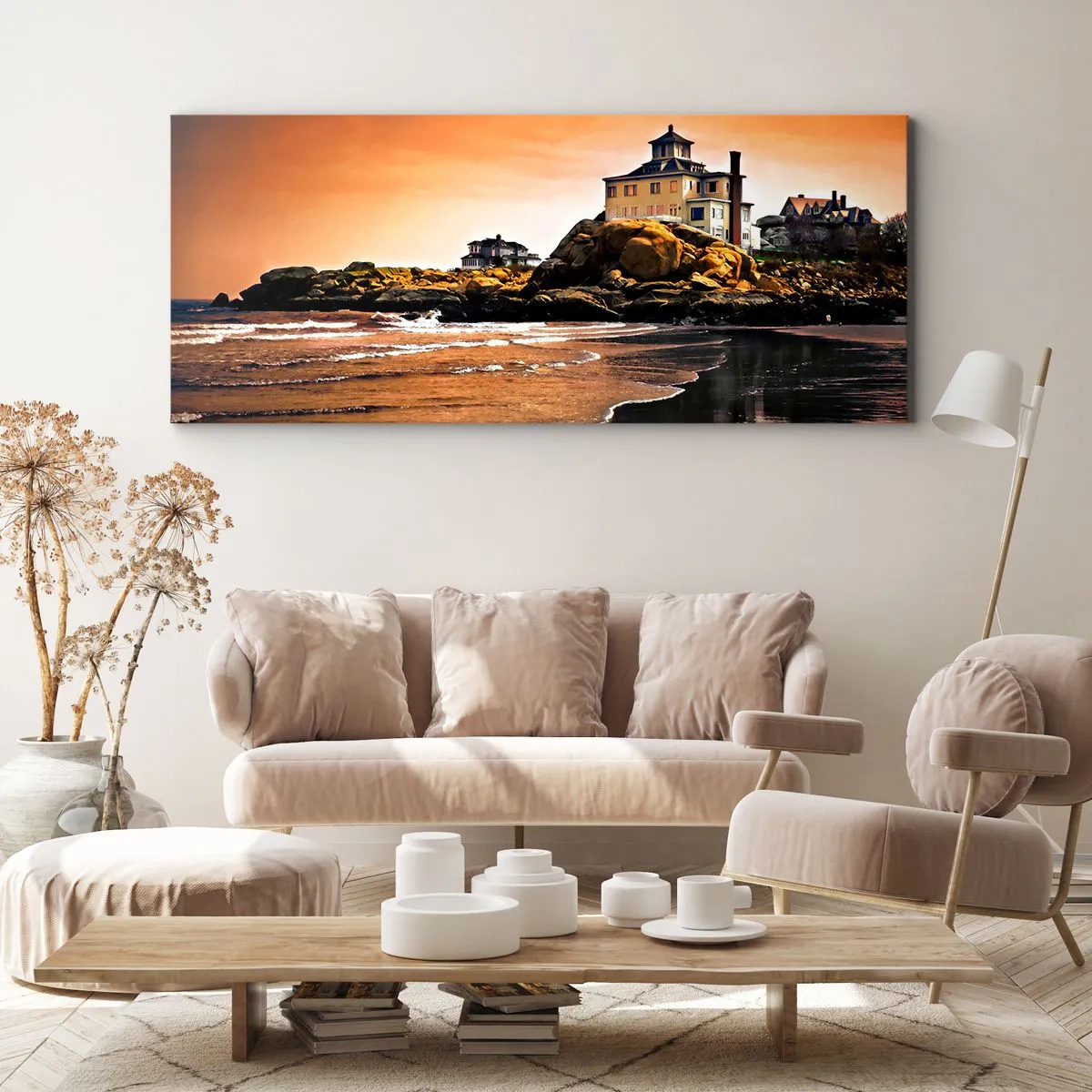 Canvastavla - Bild på duk - Västkustens elegans - 160x50 cm