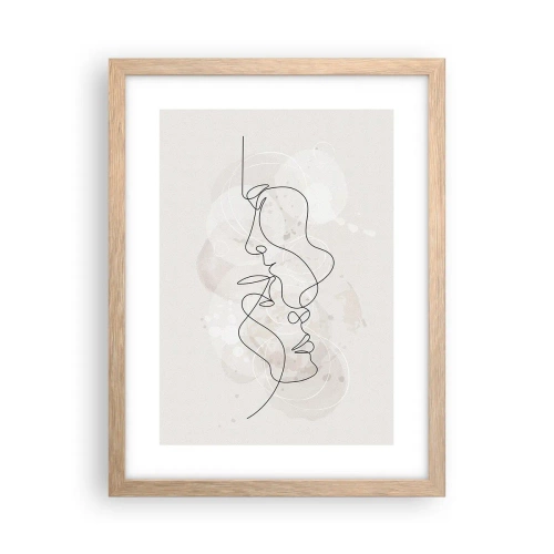 Affisch i ram av ljusek - Tilltrasslade i famn - 30x40 cm