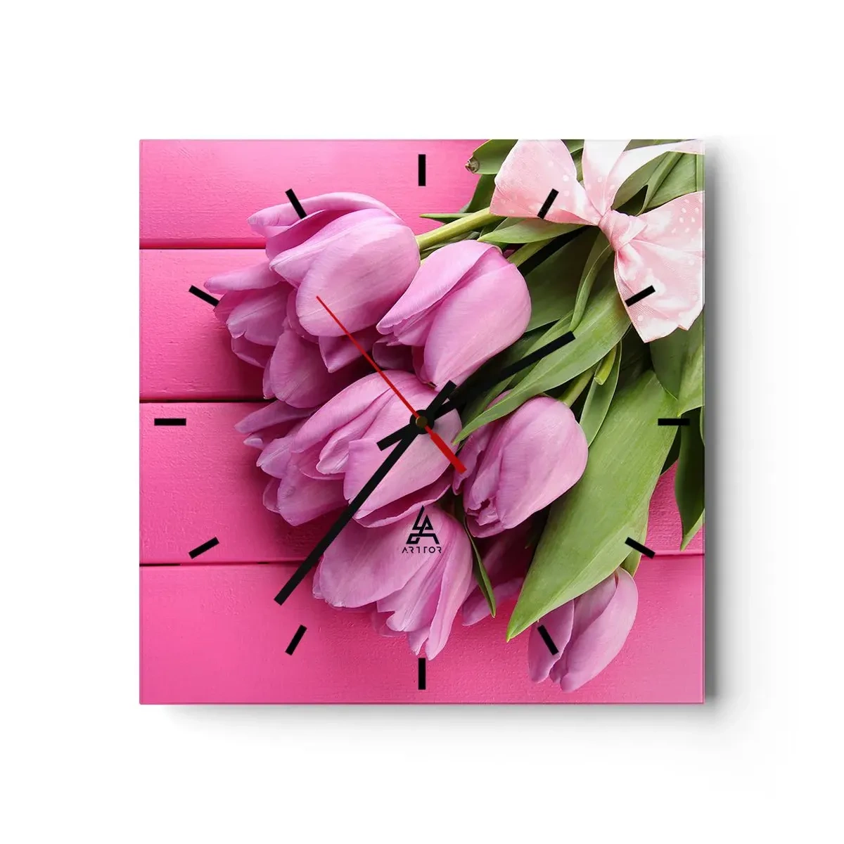 Väggklocka - Klocka på glas - Just för dig - 40x40 cm