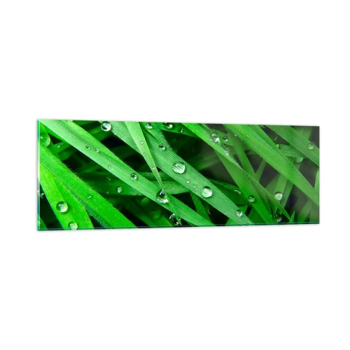 Glastavla - Bild på glas - Spela grönt - 90x30 cm