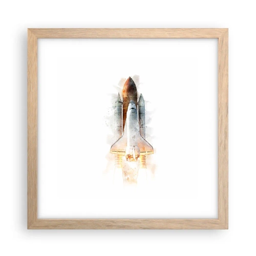 Affisch i ram av ljusek - Upptäckare efter start - 30x30 cm