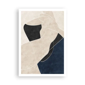 Affisch - Abstrakt komposition - färgkontrast - 70x100 cm