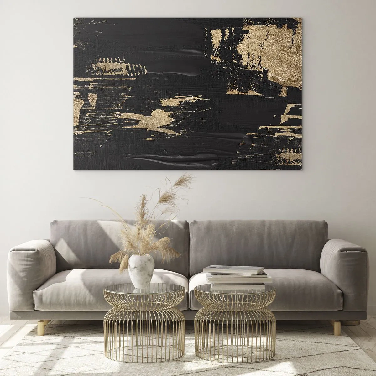 Glastavla - Bild på glas - Ett spår av beröring - 120x80 cm