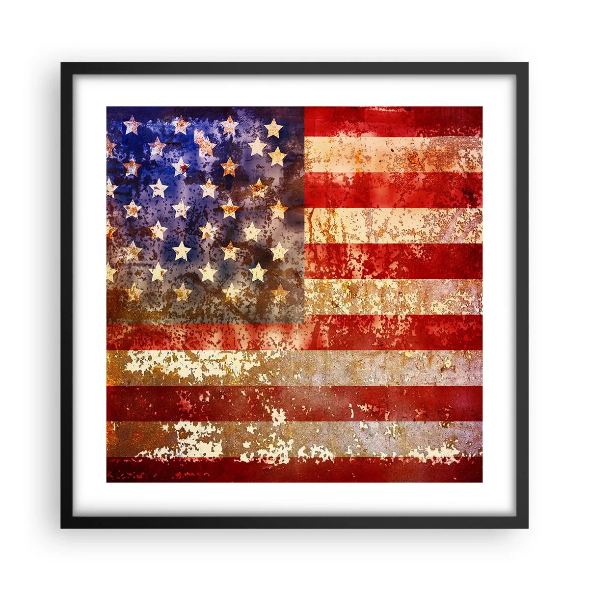 Affisch i svart ram - Äran är tidlös - 50x50 cm