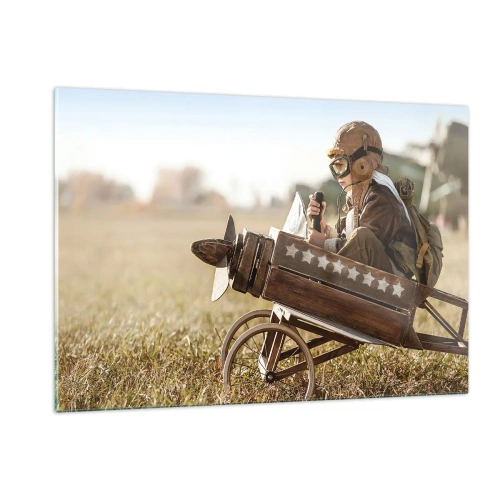 Glastavla - Bild på glas - Stort mot drömmarna - 120x80 cm