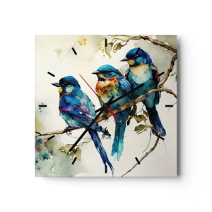 Väggklocka - Klocka på glas - Sur? - 30x30 cm