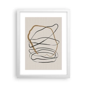 Affisch i vit ram - Komposition: besittande dans - 30x40 cm