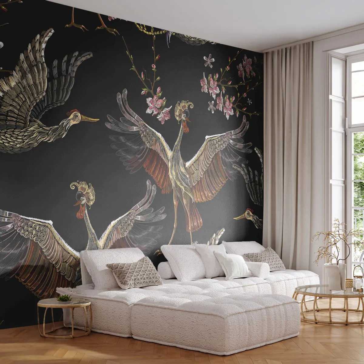 Fototapet Standard Eco - Sagofågel - Abstraktion, Fågel, Grafik - 150x105 cm